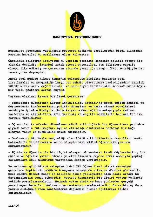 Iel Ogrencileri Sadece Mudure Degil Karanliga Da Sirtlarini Dondu Sozcu Gazetesi