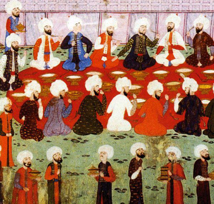 Sofra kurallarına göre fazla yemek, durmadan atıştırmak, başkasının sırasını kapmak, oburluk sayılır, hoş karşılanmazdı.