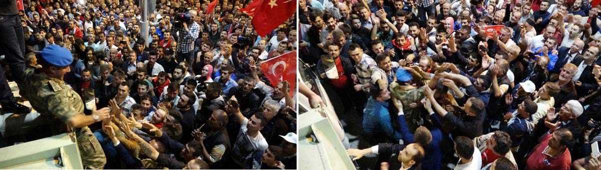 FOTO: DHA / Halk, Tugay Komutan Vekili Albay Cahit Dirin'e sevgi gösterilerinde bulundu.