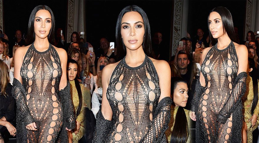 Kim Kardashian, Balmain defilesi görünümü