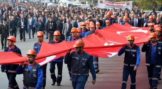 Karabük'te 'Cumhuriyet yürüyüşü'