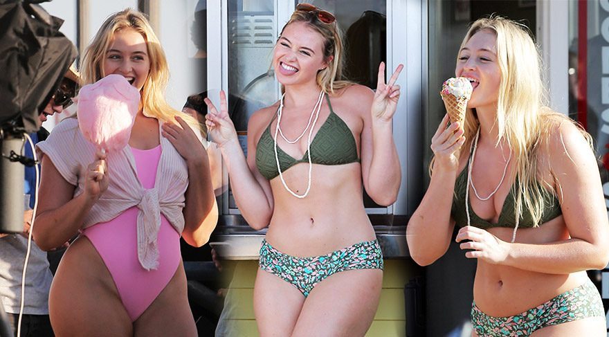Iskra Lawrence, bikini-mayo çekiminde