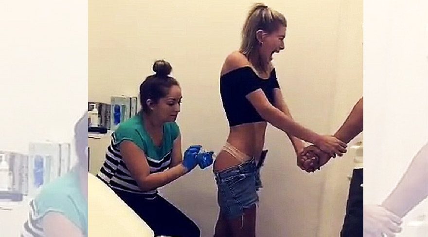 Hailey Baldwin’den iğne fotoğrafı