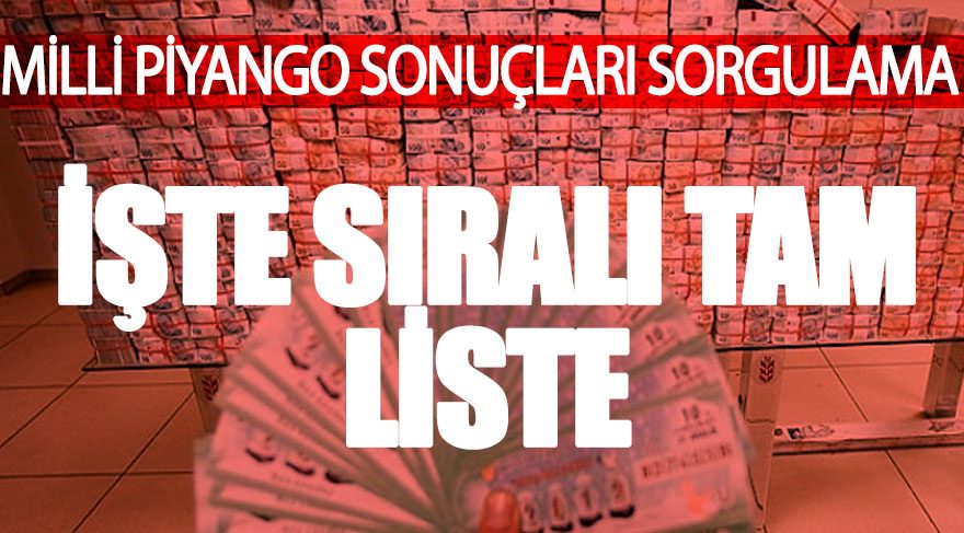 Milli Piyango sonuçları 29 Temmuz: Bilet sorgulama ve sıralı tam liste! (MPİ)