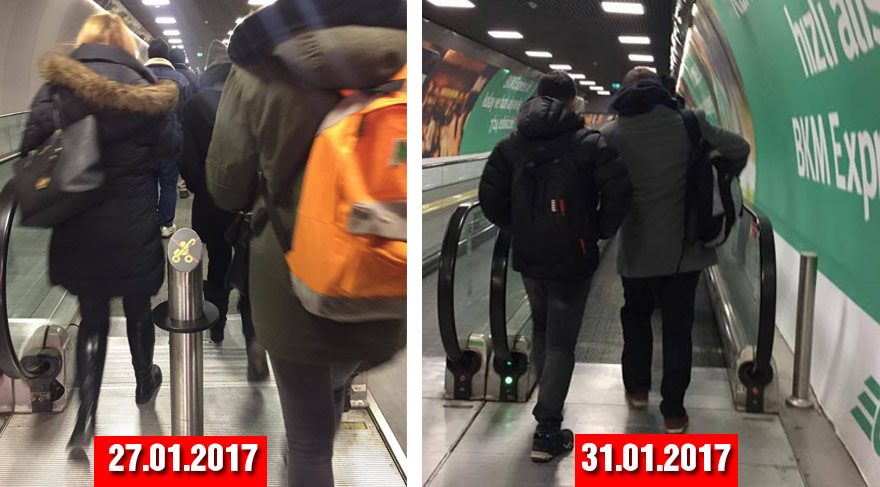 Yürüyen merdiven ve bantlardaki direkler neden konuldu, neden kaldırıldı?