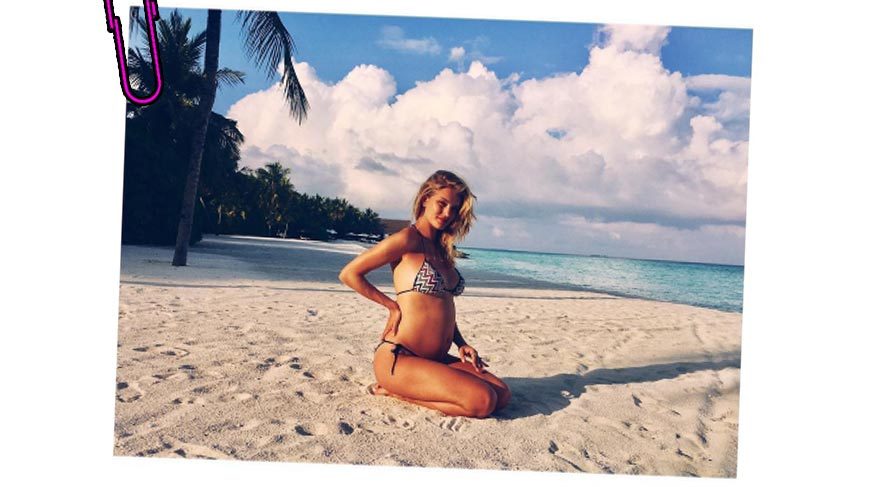 Rosie Huntington-Whiteley hamileliğini duyurduktan sonra ilk kez davete katıldı