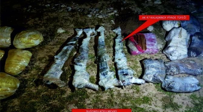 Silopi’de PKK'ya ait silah, patlayıcı ve mühimmat ele geçirildi