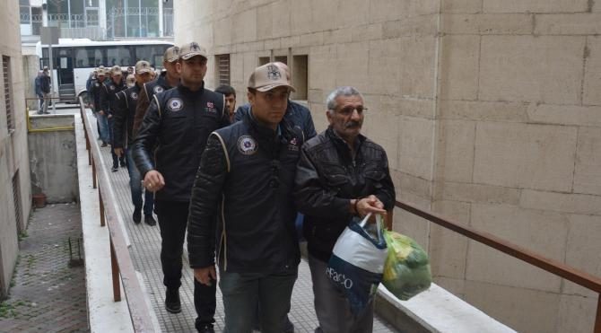 Bursa'da gözaltına alınan 22 PKK şüphelisi adliyede