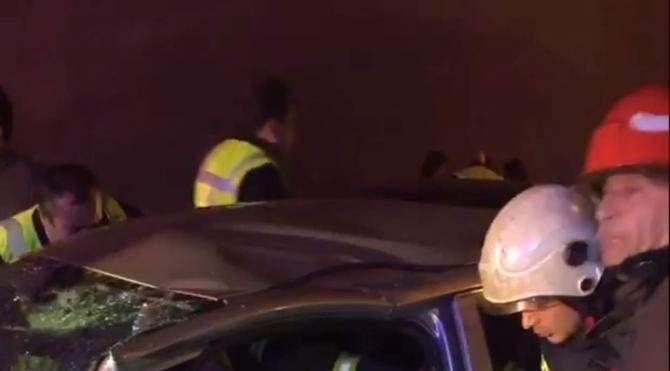 İzmit'te tünelde kaza: 3 yaralı
