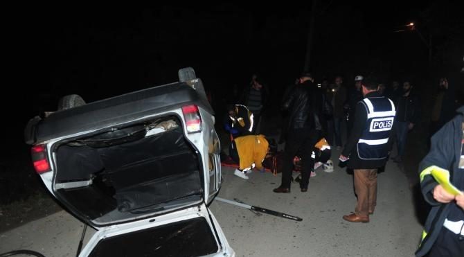 Polisten kaçan alkollü sürücünün otomobili takla attı: 2 yaralı