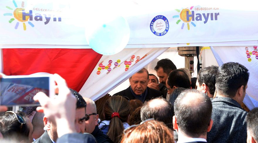 Erdoğan CHP'nin 'hayır çadırı'nda