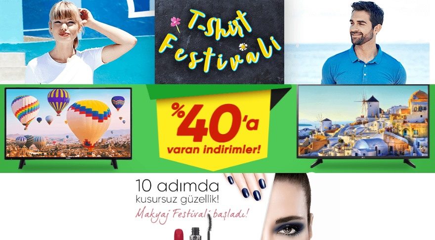Hepsiburada indirim fırsatları: 27 Mart – 2 Nisan 2017 Televizyon, T-shirt ve Makyaj malzemesi indirimleri