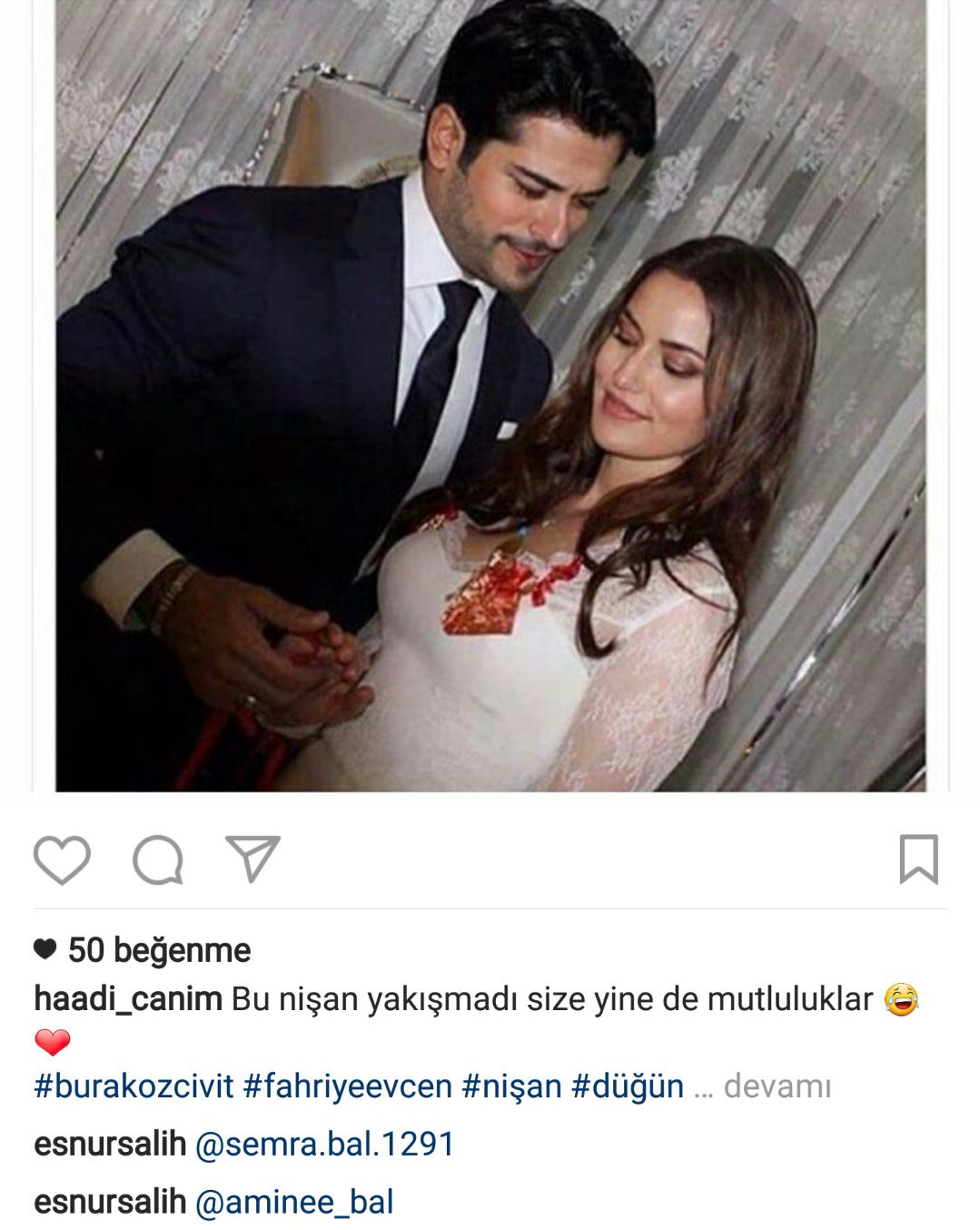 Fahriye Evcen ve Burak Özçivit nişanlandı Fahriye Evcen ve Burak Özçivit nişanlandı