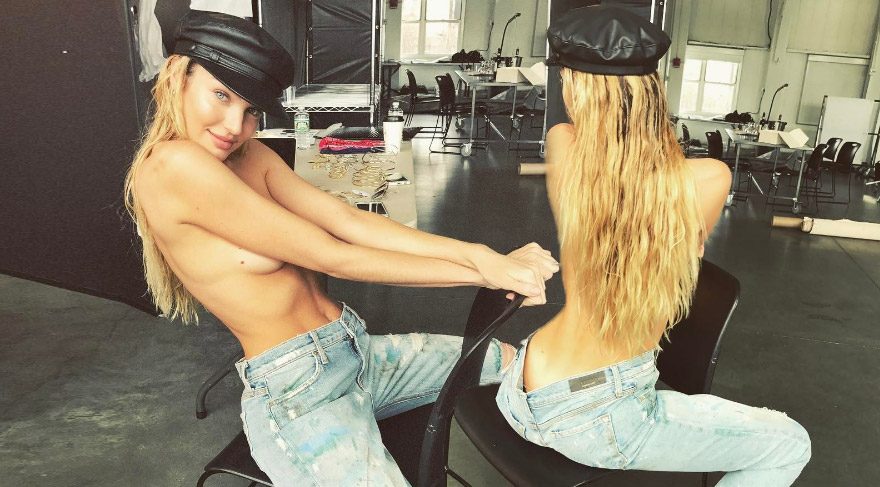 Candice Swanepoel’den üstsüz paylaşım