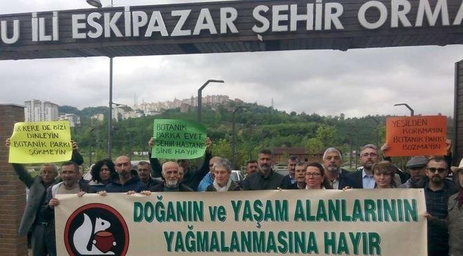 Çevrecilerden botanik parkına hastane yapılması kararına tepki