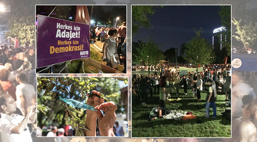 Maçka Parkı’nın dört bir yanı ‘Adalet’ diye yankılanıyor