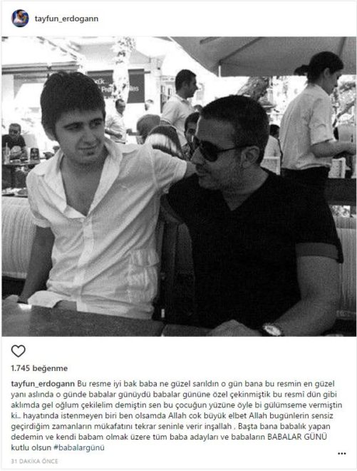 Tayfun Erdoğan, babası Emrah’a duygu dolu satırlarla seslendi
