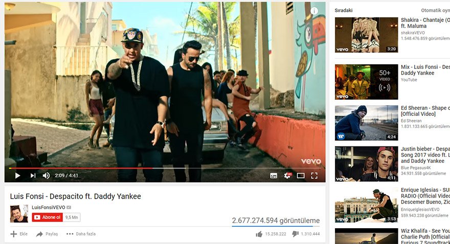 Despacito rekor kırdı…