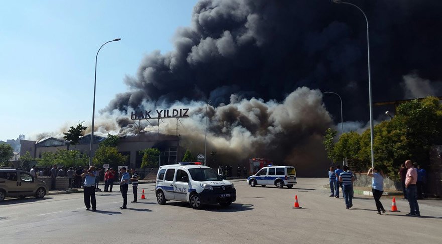 Bursa’da tekstil fabrikasında yangın