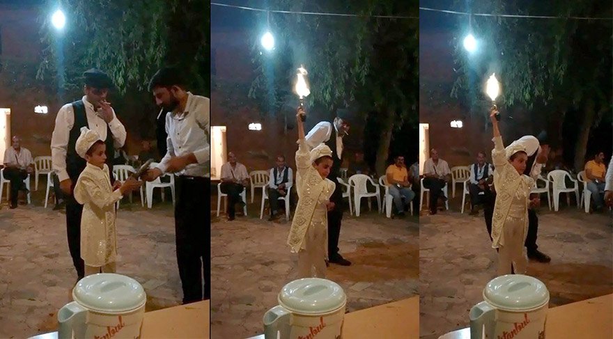 El kadar çocuğa boyu kadar silah verdiler