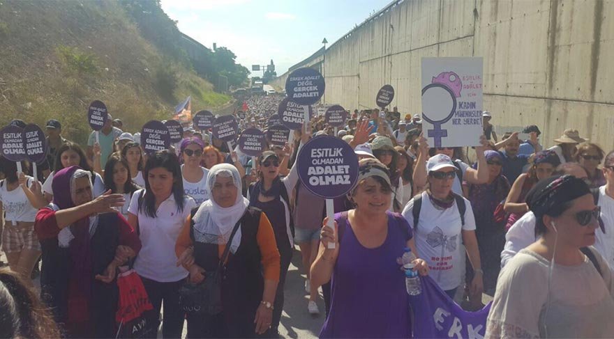 79 farklı kadın örgütü Adalet Yürüyüşü’nde