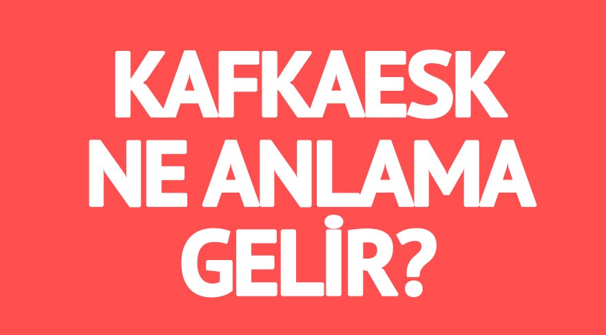 Kafkaesk nedir, ne demek?