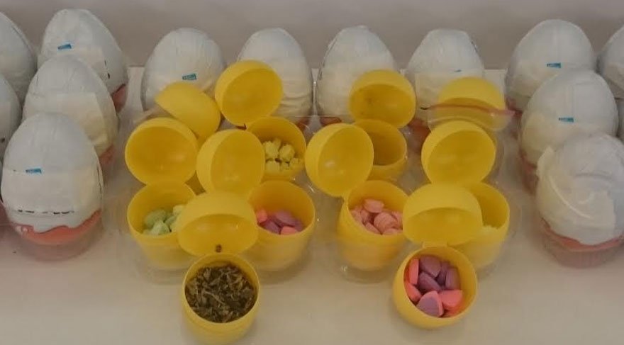 Sürpriz yumurtadan uyuşturucu çıktı