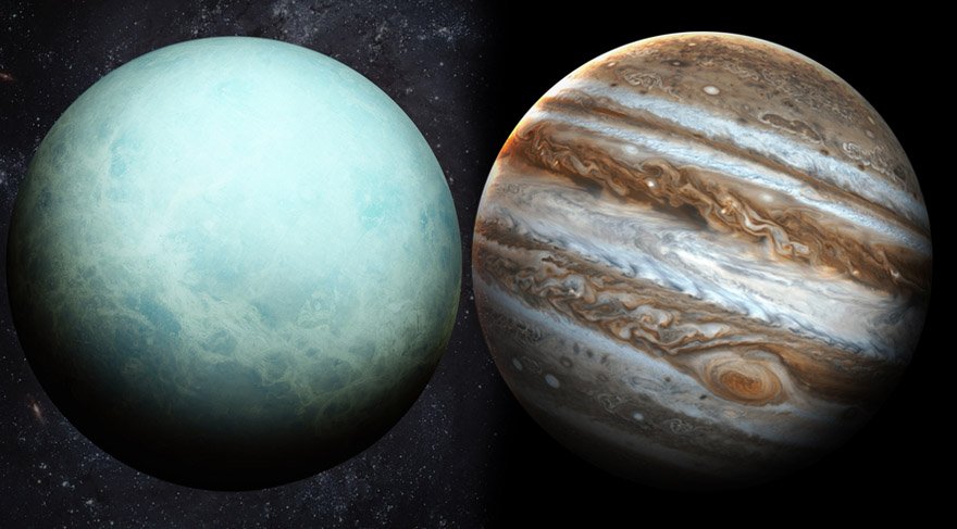 Юпитер и уран в тельце в 2024. Уран и Юпитер.