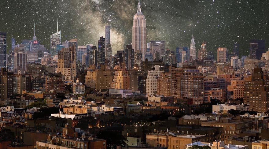 New York görüntülerini sanat çalışmasına dönüştürdü
