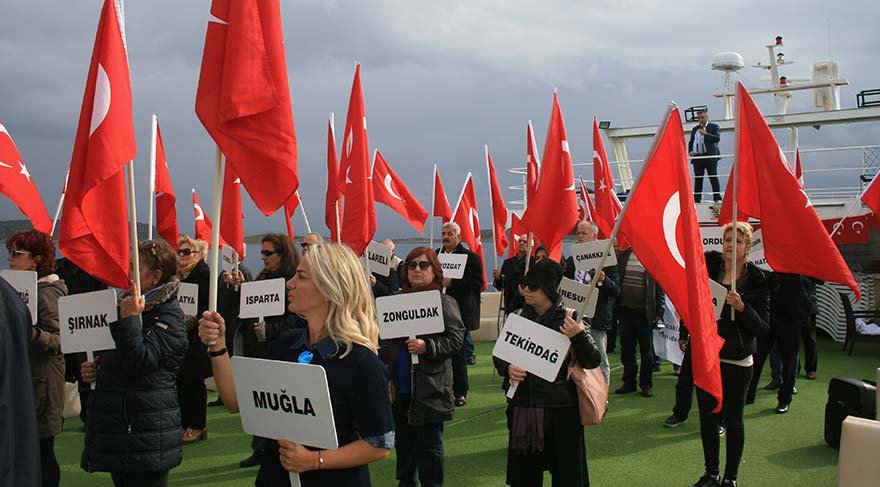 Yurttaşlar 18 adamızın Yunanistan tarafından işgal edilmesini böyle protesto etti