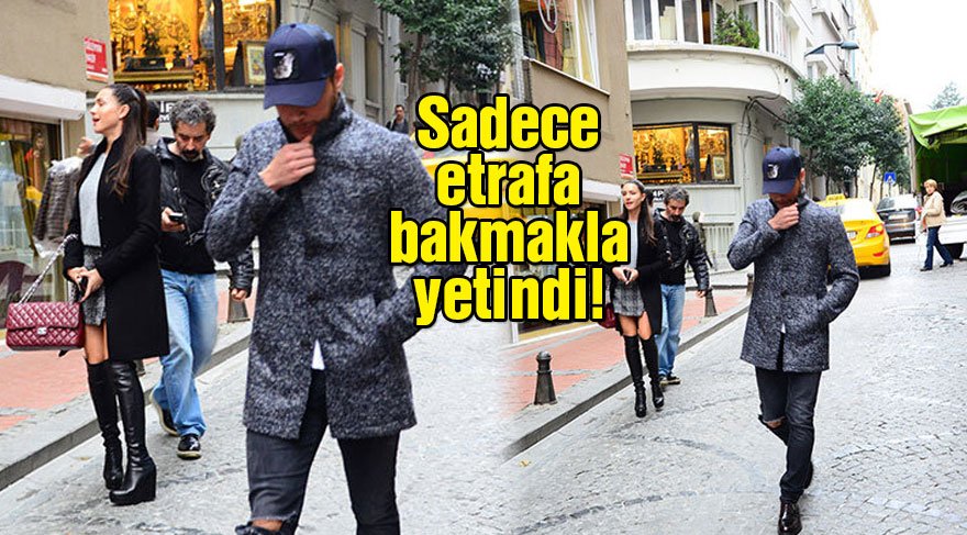 Sinan Akçıl gazetecileri görünce sevgilisinin elini bıraktı