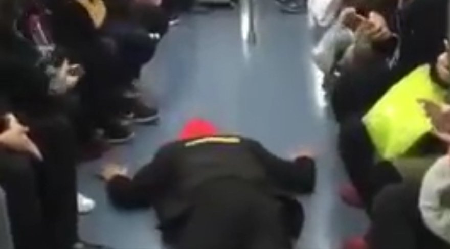 Metroda oturabilmek için ‘kriz geçirdi’