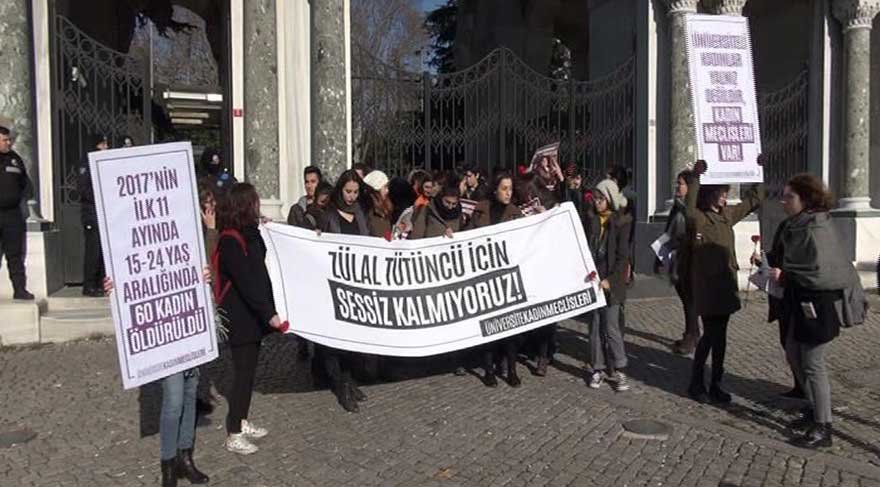 Üniversiteli kadın öğrenciler Zülal Tütüncü için eylemde