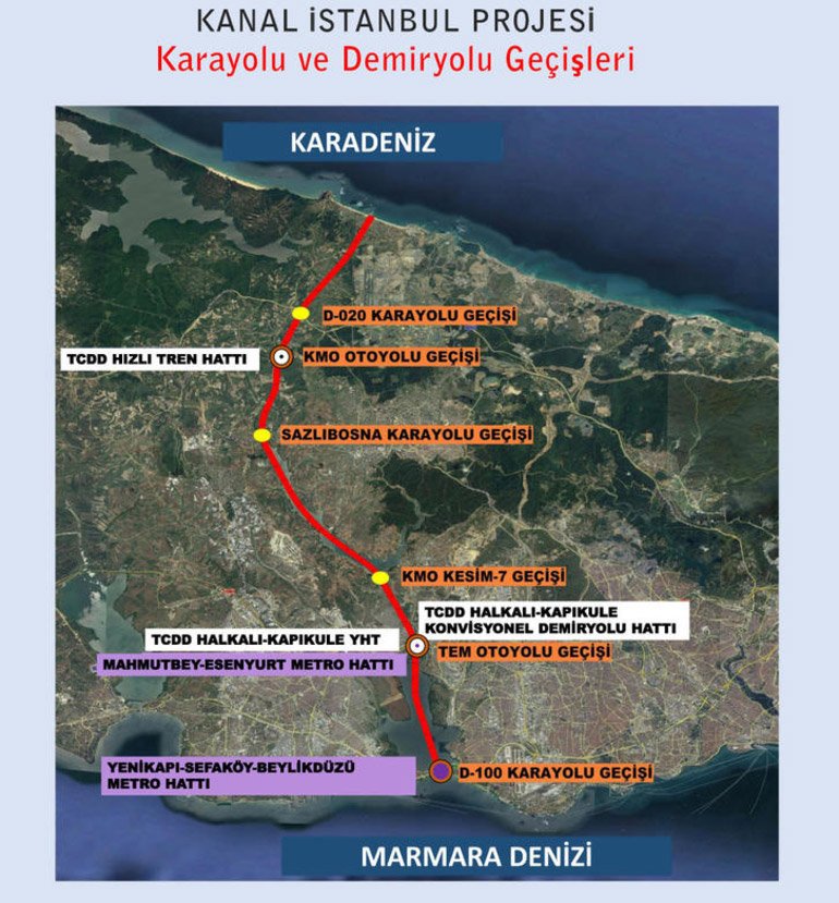 Kanal İstanbul’un güzergahı belli oldu Ekonomiden güncel