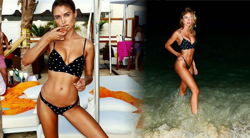 Karayip güzeli Kimberley Garner tatile doyamadı