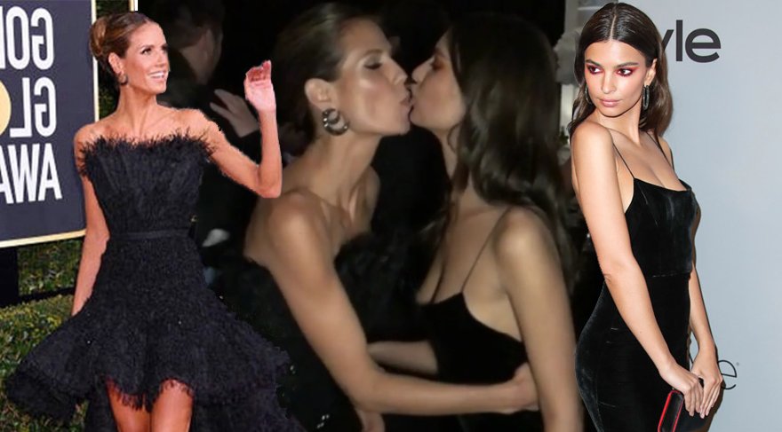 Heidi Klum ve Emily Ratajkowski 75. Golden Globes’a (Altın Küre) damga vurdu