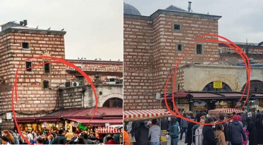 ‘Mısır Çarşısı’ndaki yamalı dükkan iddialarına cevap: ‘Eskiden vardı!’