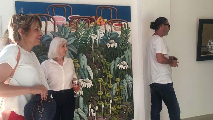 Sanatçı Nadide Akdeniz sergisi Bodrum’da açıldı