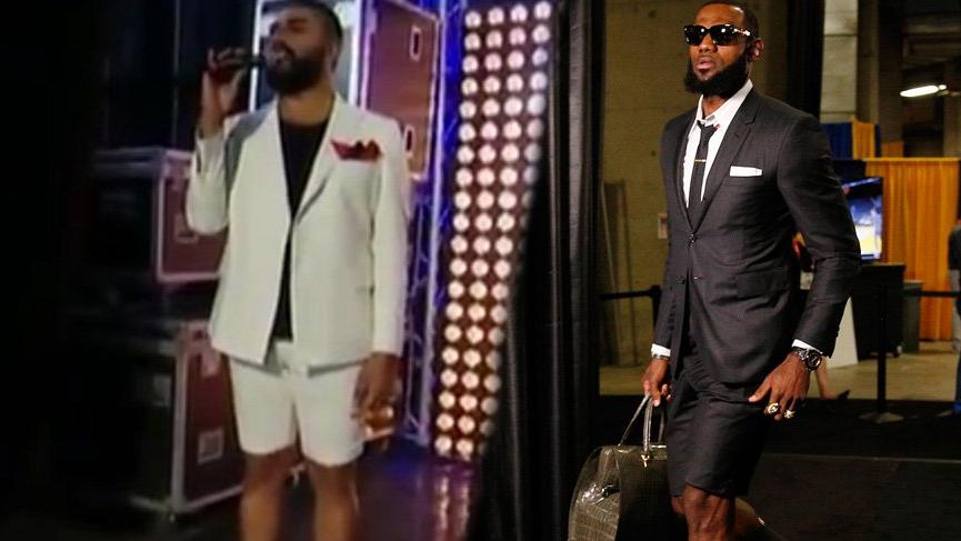 LeBron James’in şortlu takım elbisesi şaşırttı