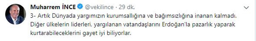 İnce’den rahip kriziyle ilgili ilk açıklama!