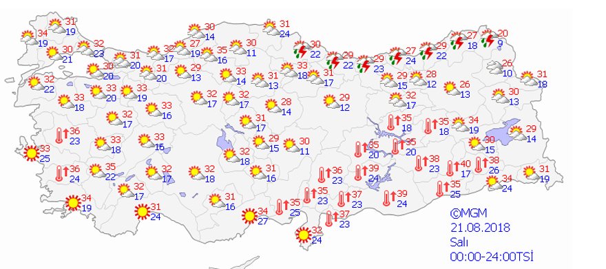 Bayramın 1. bugünü sema durumu.