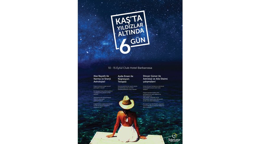 Türkiye'nin en keyifli tatil yerlerinden biri olan KAŞ'ta ve Kaş'ın en ünlü oteli olan Hotel Barbarossa'da muhteşem bir “Astro Tatil” etkinliğine hazır mısınız? Doğaya karşı koyamayacağınızı koya gider gitmez anlayacak ve stresinizden arınacaksınız.