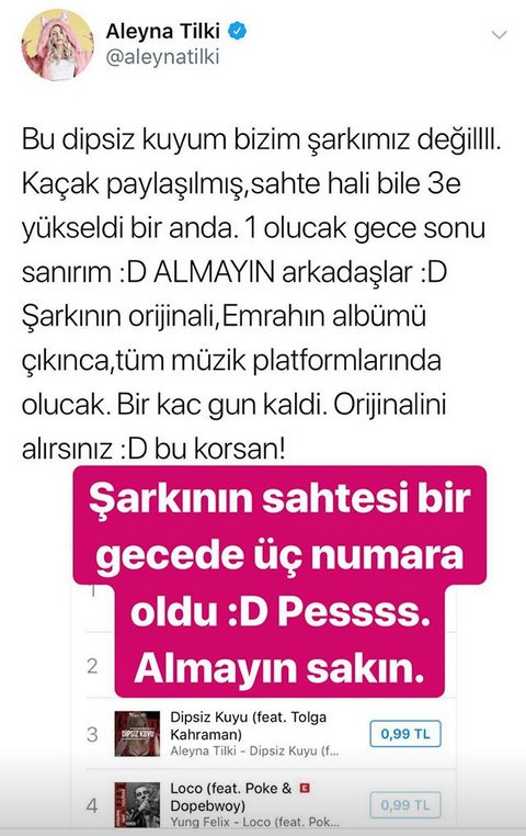 Aleyna uyardı: Almayın - Resim : 1