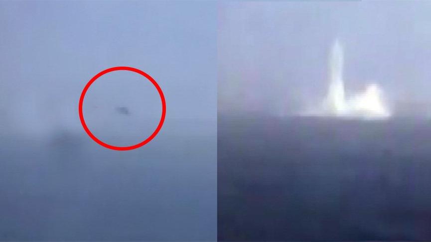 Helikopterin düşme anı kameraya böyle yansıdı Helikopterin düşme anı kameraya böyle yansıdı