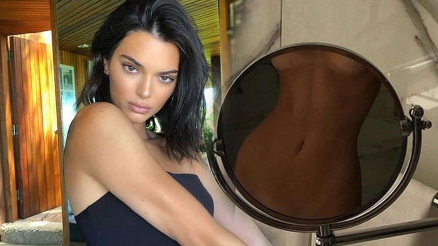 Kendall banyodan paylaştı