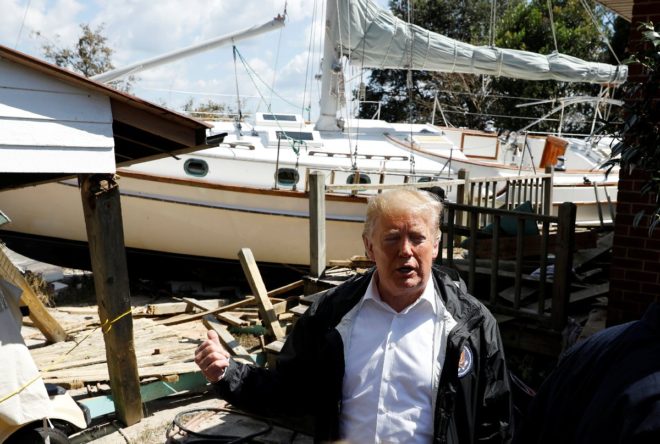   Trump also visited a few boats that entered their house. 