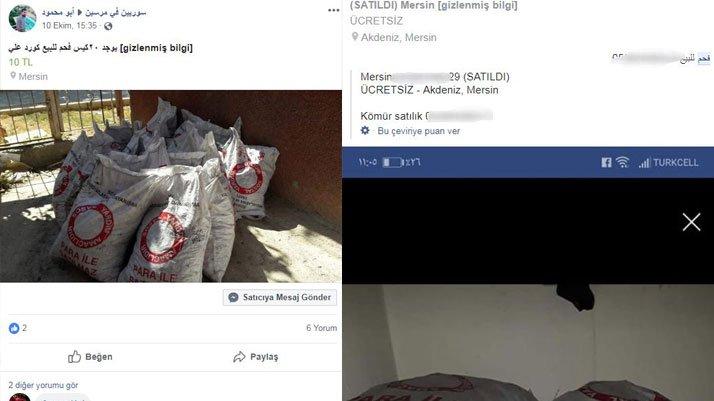 Suriyeliler, devletin ücretsiz verdiği kömürü satışa çıkardı
