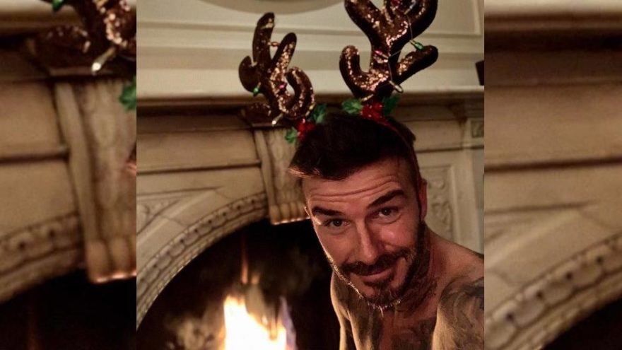 Beckham’dan boynuzlu kutlama
