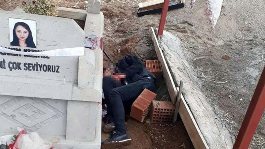 Korkunç olay! Arkadaşının mezarına gidip…