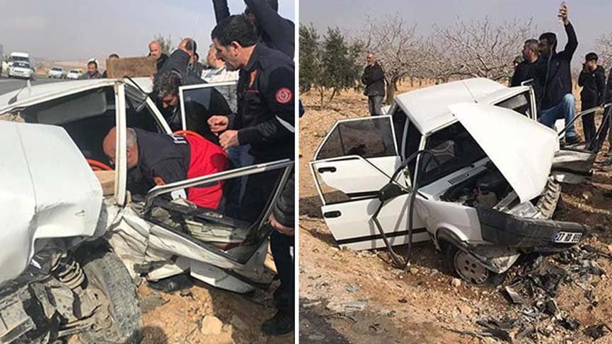 Halfeti’de korkunç kaza! İki araç kafa kafaya çarpıştı: 11 yaralı